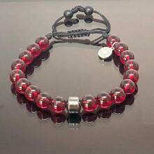Ochrana Pulsera Ajustable de Cristal Rojo y hematita de 8mm - 1 - Ver 4