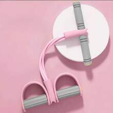 Multifunctional Tension Rope, 4 - Tube Elastic Yoga Pedal Puller Resistance Band, Natural Latex Tension Rope Fitness Equipment, Suitable For Abdomen/Waist/Arm/Leg Stretching And Weight - Loss Training