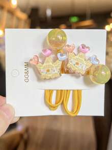 2pcs Colorful Small Animal Themed Hair Scrunchies, Sweet & Cute Women Hair Ties, Suitable For Daily Wear And Holiday Parties (No Card) ,Ponytail Holders ,Hair Elastics ,Hair Rubber Bands ,Hair Rope ,Elastic Hair Tie