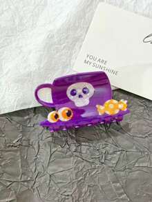 1pc Acrylic Halloween Themed Claw Hair Clip, Suitable For Decorating Hair On The Back Of The Head, Hair Accessory For Party And Street Wear Winter Hair Clutch Elegant Claw Clips