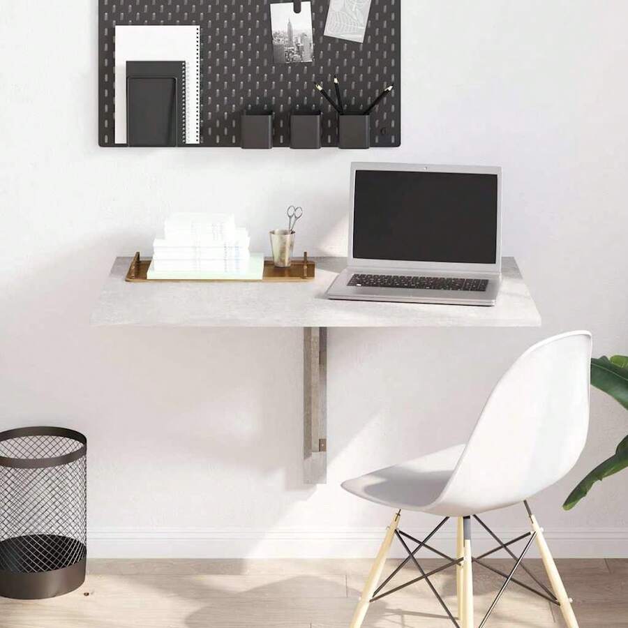 Wand-Klapptisch Betongrau 100x60x56 cm Holzwerkstoff