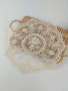 1pc Vintage Crochet Lace Tablecloth, Floral Pattern - As Heat Resistant, Fryer Dust Cover, And Home Decor Lace Tablecloth Bohemian Placemat - Nhiều màu - Xem 7