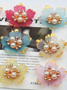 20/50pcs 28mm Multi-Color Rimmed 5-Petal Flower DIY Decoration, Suitable For Jewelry, Shoes, Clothing, Bags, Gifts