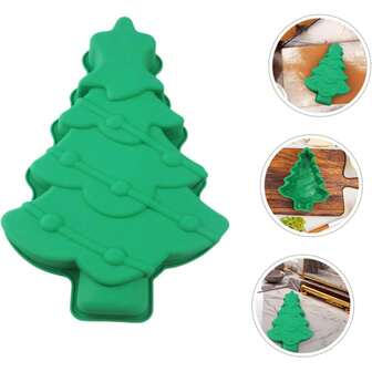 Grand moule à gâteau en forme d'arbre de Noël 3D en silicone. Moules de cuisson de Noël pour les fêtes, décorations de Noël, pyjamas de Noël, cadeaux de Noël, décoration de Noël