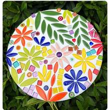 100克/3.53盎司混合柳叶马赛克瓷砖，包含不同尺寸的柳叶马赛克瓷砖，适用于制作马赛克、杯垫、墙面艺术、花园装饰和各种家居装饰。是DIY马赛克创意项目和DIY工艺材料的理想之选。 - 彩色 - 查看 13