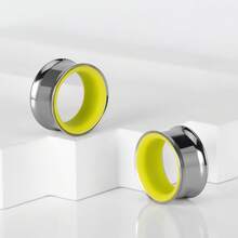 2个不锈钢喇叭形耳钉，男女通用，低过敏性，女士佳礼 - round - 查看 25