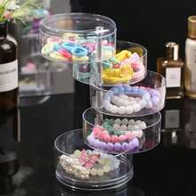 Multi Layer 360 Degree Rotational Storage Racks Fashion Large Capacity Jewelry Display Shelf Ear Studs Necklaces Bracelets Stand