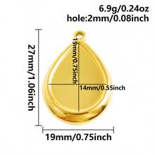 2 Stücke geometrische Cabochon Anhänger, rund/quadratisch/herzförmige 304 Edelstahl Leerrahmen, geeignet für Strass, Steine, Epoxidharz Schmuckherstellung, minimalistische High-Fashion Accessoires für Halskette, Schlüsselanhänger, Taschenkette, Ohrringe, Armband, 18K vergoldet PVD - Geometrie - Übersicht 19