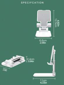1 Stück faltbarer Handyhalter, verstellbarer Tablet-Ständer für den Schreibtisch, tragbarer Desktop-Handyhalter, universelle freihändige Halterung, zusammenklappbare Wiege-Dockingstation, Bürozubehör, perfekt für Videoanrufe und Filme schauen, tolles Technik-Geschenk zu Halloween, Weihnachten