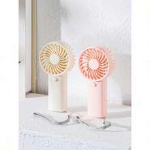 1pc Handheld Battery Operated Cartoon Mini Fan, Portable For Summer And For Outdoor,Sport,Travel,Kitchen,Bedroom,School,Office,And For Woman,Man,Children,Adult