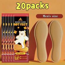 Calentadores de plantilla para los pies - Plantillas desechables calientes - Calor durante 12 horas - Plantillas activadas por aire - Plantillas con calefacción por aire - Para los dedos de los pies - Plantillas para hombres y mujeres