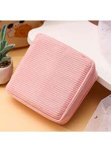 Multi-Coloured Tampon Storage Bag Pink Sanitary Napkin Storage Bag Portable Storage Bag Large Capacity Simple Style Used To Store Sanitary Napkins Panty Liners And Tampons A Necessity For Girls A Good Choice For Going Out Stripe Series Makeup Bag Travel School Supplies Travel Essentials Make Up Bag Holiday Essentials Cosmetic Bag Makeup Bags Makeup Pouch Makeup Organizer Make Up Organizer Makeup Storage Vacation Travel Bag For Women - Multicolor - View 12