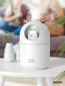 AOYI Cute Cat USB Humidifier Desktop Mist Maker + Data Cable