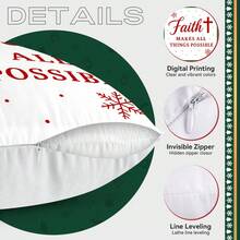 4 fundas de cojín con frase inspiradora de copos de nieve minimalistas de color rojo navideño, impresas por un solo lado, adecuadas para la decoración del hogar en la sala de estar y el dormitorio, para todo el año