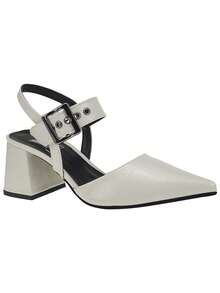 Women's Pointed Toe Pumps Comfortable Block Heel With Buckle Dress Shoes 18400 - 離開 - 查看 14