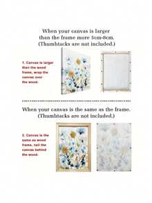 SESE HOME - 1 set DIY 4 barres en bois Cadre photo en bois sur canevas (nécessite un assemblage)(sans verre) Cadre photo en bois de pin DIY Peinture à l'huile canevas Décoration murale Peinture Cadre photo en diamant Bande de bois épaisse Cadre photo en soie Peinture Pratique Décoration d'intérieur