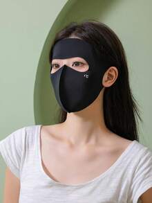 1 件装全新无缝塑形透明质酸女士面部防晒面膜，阻挡紫外线，优质尼龙，适用于眼部和面部 - 彩色 - 查看 12