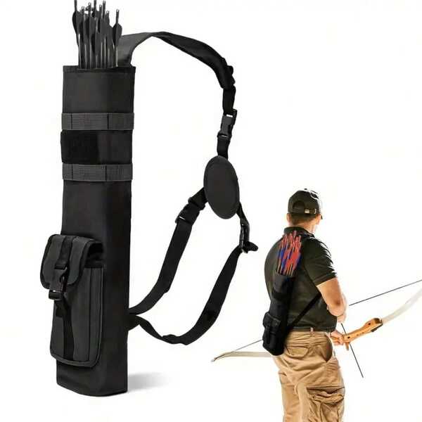 Portable Large-Capacity Bow And Arrow Strap With Adjustable Shoulder Strap-Durable Oxford Cloth, Multifunctional Tactical Bag, Suitable For Hunting And Fishing Equipment Storage.