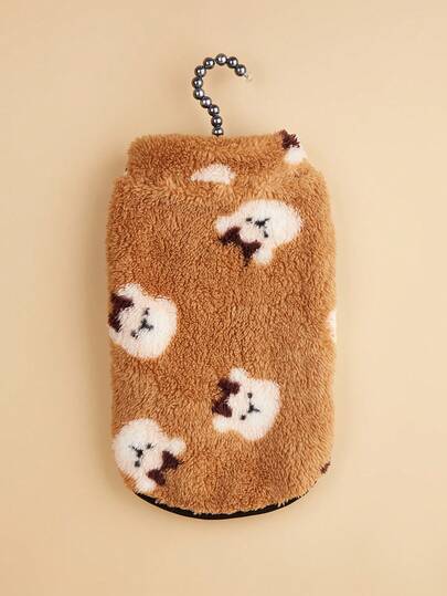 EOO 1pc Pet Clothes, Fashionable New Autumn/Winter Dog/Cat Hoodie, Warm Insulation, Cute Cartoon Pattern, Suitable For Dogs And Cats