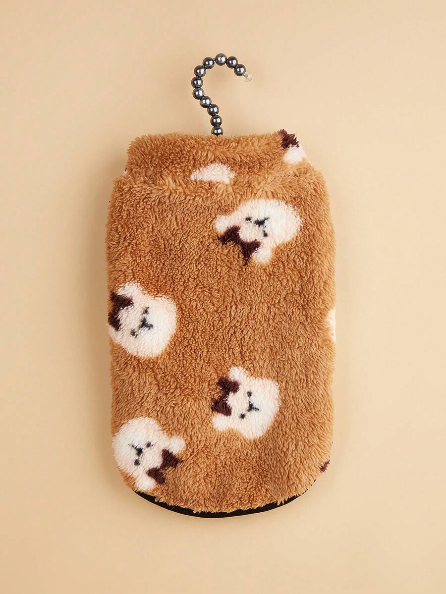 EOO 1件宠物衣服，时尚新款秋冬犬猫连帽衫，保暖隔热，可爱卡通图案，适合犬猫穿着 - 彩色 - 查看 1