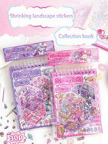 1 Set de Libros de Pegatinas 3D (20 Pegatinas PET + 10 Cartulinas de Escena), Pegatinas Decorativas Apilables, Etiquetas de Pegatinas Lindas, Papel Collage, Pegatinas Pequeñas de Escena, Kits de Libros de Papel DIY, Adecuado para Scrapbooks, Tarjetas de Felicitación, Pegatinas para Teléfonos Móviles, Diarios de Balas, Envoltorios de Regalo de Cumpleaños, Diarios y Cuadernos, Manualidades, Pegatinas para Teléfonos Móviles, Personajes de Pegatinas Lindos