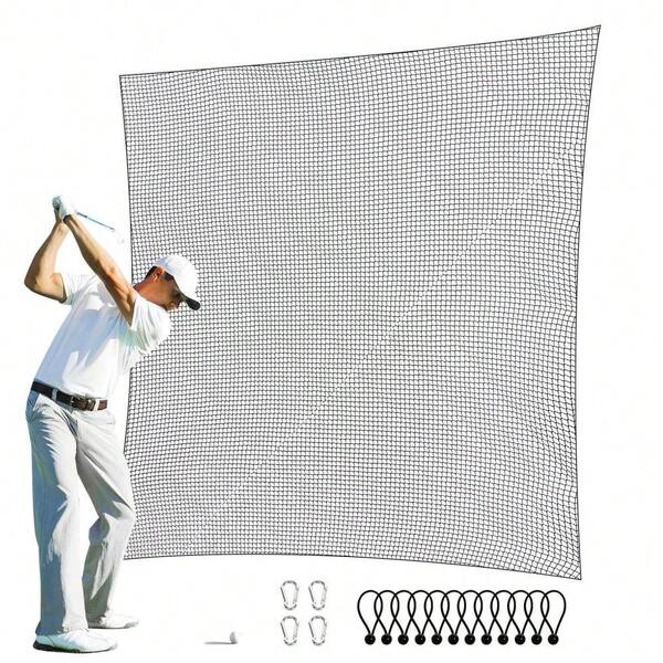 10x10ft Multi-Sport Indoor Practice Net For Golf, Baseball, Hockey & Soccer - Easy Setup Training Aid For Home, Backyard Or Gym Use, Durable & Portable Hitting Net