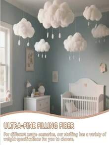 1pack Polyester Fiber Filler, Polyester Fiber Fill, Polyester Fiber Filling Stuffing Material, For Pillows, Cushion, And Stuffed Animal, Stuffed Dolls, High Resilience Fill Fiber For Stuffed DIY Craft