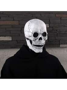 Máscara de silicona, material de látex natural, calavera con movimiento de boca, perfecta para Halloween, cosplay, fiestas, fotografía, cosplay