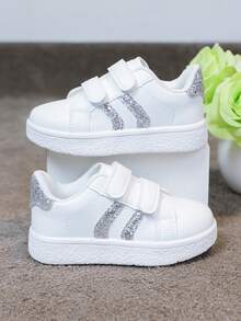 1 Pair Kids Versatile Breathable White Sneakers With Embroidered Bow, Chinese Knot Decor, Fashion Casual Flat Shoes For Girls And Boys