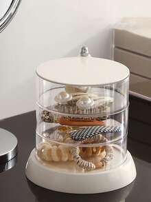 1pc Multi-Layer Storage Box For Hair Accessories, Featuring A Rotating Hairpin, A Clip For Headbands, Children's Hair Rope And Hair Band Transparent Storage Box Rotating Storage Box An Organizer For Headbands, And A Jewelry Box For Rubber Bands - Multicolor - View 13