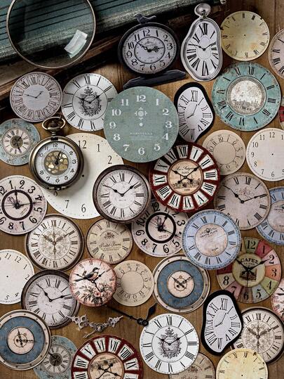 MOCARD 50pcs/Pack Vintage Handmade Decorative Stickers, Creative Aesthetic Sticker Art, DIY Decoration Collage Craft Materials, Holiday Gifts, Personalized Scrapbooking School Supplies