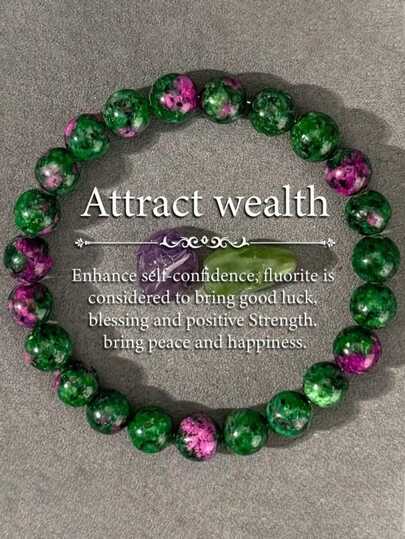 Handmade Anxiety Relaxation Crystal Bracelet With 8mm Cat's Eye And Clear Stones - Calming Jewelry Gift For Stress Relief