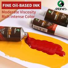 Marie's Marie's Block Printing Ink, 6 Colors In Available, Oil-Based Printmaking Ink Art Tools For Linoleum Block, Perfect For Professional, Permanent Prints (50 Ml)