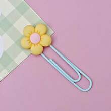 30/27/9/6/5 clipes de papel criativos em formato de flor, marcadores de página fofos de PVC, clipes de fichário para artigos de escritório e papelaria para decorar vários livros - Multicolorido - Ver 7