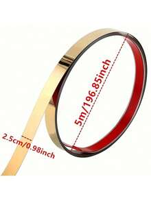 1 Roll Stainless Steel Flat Decorative Lines For Door Titanium Wall Ceiling Edge Strip Mirror Self-Adhesive Wall Molding Trim Living Room Decoration