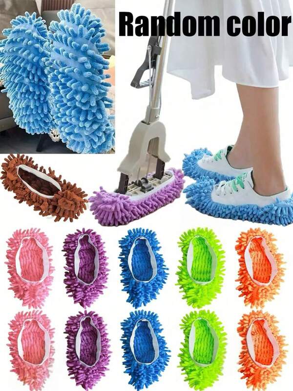 8pcs/Set Reusable Mop Slippers, Floor Cleaning Slippers, Mop Slippers, Cleaning Cloths, Super Microfiber Dust Mop Socks, Random Color Mop Socks For Floor Cleaning, Suitable For Women, Men, Home, Office, Bathroom, Kitchen, Shoe & Boot Accessories, Cleaning Tools, Mother's Day Gift, Christmas Gift, Halloween Gift, Thanksgiving Gift, Birthday Gift