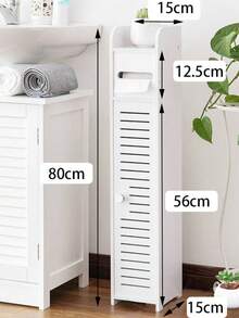 Slim With-Lid PVC Bathroom Tissue Organizer - Modular Narrow Space Cabinet, Fits Under Sink/Vanity, Dustproof & Moisture-Proof - Multicolor - View 10