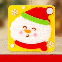 1 Set Kids Handmade Sewing Fun Kit, Christmas Handcraft Toy, Christmas Small Gift, Santa Claus, Snowman, Christmas Tree, Reindeer, Gingerbread Man, Creative Cartoon, Knitted Embroidery Painting, Craft Kit, Educational DIY Materials