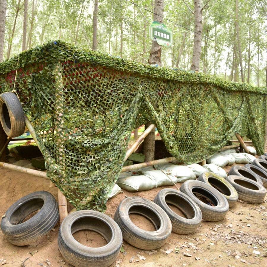 Camouflage Sun Shade Net, Anti-Satellite, Anti-Aerial Photography Disguise Net, Outdoor, Kindergarten Camouflage Sun Shade Net, Anti-UV, Mountain Cover Single-Layer Anti-Counterfeiting Net | REF-547PCB - Multicolor - View 1