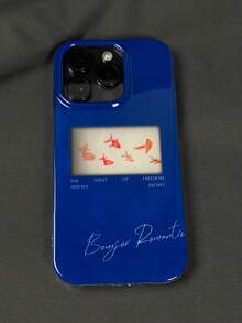 Creative Fashion Koi Pattern Blue Phone Case Compatible With IPhone 17 Pro Max 17 Pro 15 16 Pro Max 14 Pro 17 Air Plus 13 12 11 17 Soft Back Cover - الأزرق - مشاهدة 6
