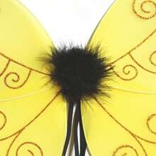Halloween Bee Wing 2 Piece Outfit Fantasy Party Cosplay Wings Headband Set For Kids Party Accessories - Yellow - View 3