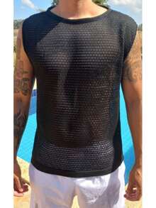 Furadinha Machao Tricot Beachwear Tank Top Summer 25/26 Casual Basic - màu đen - Xem 2