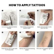 Tattoo Tech 2 Sheets Small Semi Permanent Tattoo Lasts 715 Days Temporary Tattoos Waterproof And NonReflective For Summer Beach For Arms Shoulders Unique Design - bò tót Tây Ban Nha - Xem 6