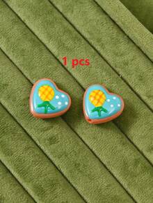 1/5/8/10 件多色多巴胺心形波尔卡圆点手绘玻璃珠，适用于 DIY 项链、手链、耳环、钥匙扣、手机挂绳，男女通用