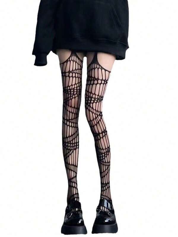 Sexy Lace Lingerie For Women; Fishnet Stockings With Cut-Outs