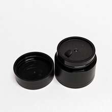 3g/5g Pots opaques noirs rechargeables à double couche épais, petite capacité pour crème, onguent, vernis à ongles, contenant vide pour crème pour les yeux, récipients rechargeables opaques pour le voyage