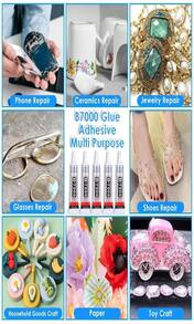 B7000 Rhinestones Glue For Crafts, 110ML Glue Of Diamond Jewelry 37floz Clear B-7000 Super Jewelry Glue Transparent Industrial Adhesive For Fabric Phone Repair Jewelery Making Crystal Gem - ColorD - 查看 3