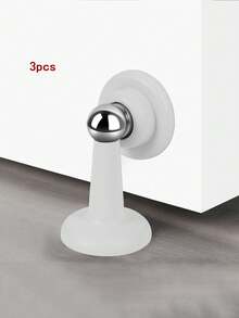 1/2/3pcs Strong Magnetic Door Stopper, Magnetic Door Stoppers For Bottom Of Door Magnetic Door Stop, Double-Sided Adhesive Tape,Decorative Matte Black Door Stopper, Noise Reduction Silicone Made, Easy Install No Drilling - Multicolor - View 15