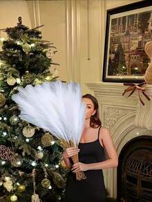 10/20/30/40 Pieces Artificial Pampas Grass Decorations - Artificial Fluffy Bamboo Practical Vase Fillers, Fluffy Tall Microfiber Aloe Vera Plants For Home Decor, Great For Home Vase And Christmas Decorations Room Decor