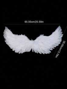 1pc Colorful Feather Angel Wings Costume Prop Fordults, Suitable Foralloween, Cosplay, Photography, Performancesdisfraz Niña